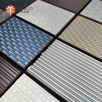 3D エレガント エムボスド・ベネア 壁パネル インテリアデザイン 2400mm